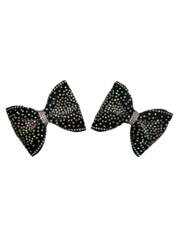 Black Rhinestone Pigtail Set