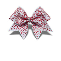 White Bow with Red Stones